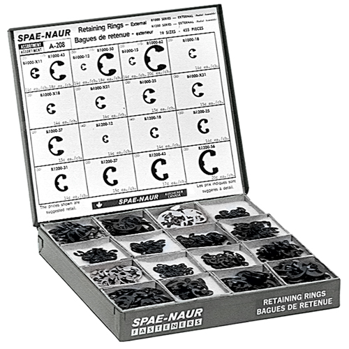 Assortiments d'anneaux externes de retenue Superchem Industries
