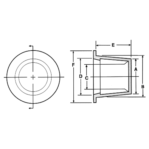 Plastic End Cap, 1/2" Dia. Superchem Industries