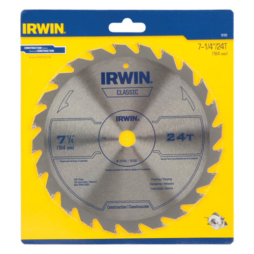 Contractor Saw Blades - Classic Series Saw Blades, 7-1/4", 24 Teeth, Wood Use Superchem Industries