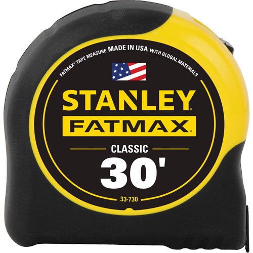 FatMax&reg; Classic Tape Measure, 1-1/4" x 30', Imperial Graduations Superchem Industries