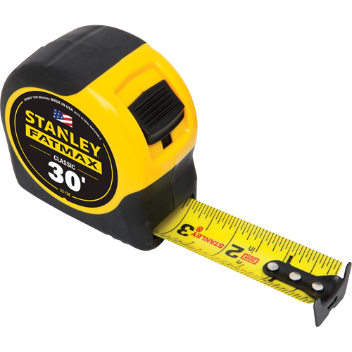 FatMax&reg; Classic Tape Measure, 1-1/4" x 30', Imperial Graduations Superchem Industries