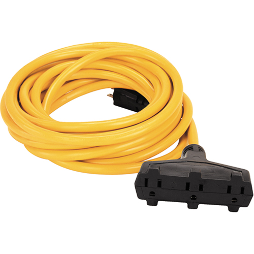 Vinyl Extension Cord, Outdoor, SJTW, 14/3 AWG, 15 A, 3 Outlet(s), 50' Superchem Industries