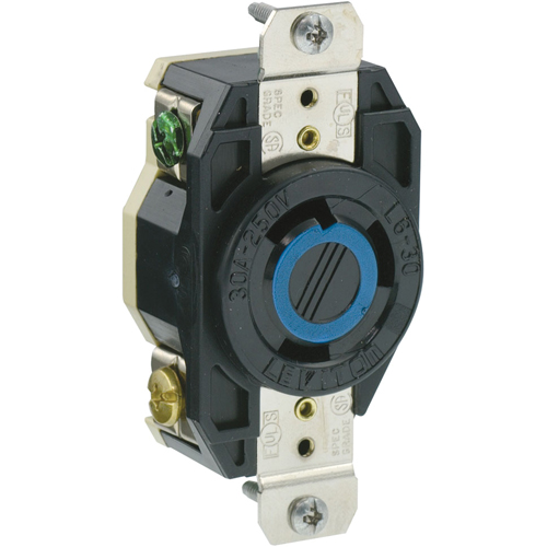 Single Flush 2-Pole 3-Wire Grounding Receptacle Superchem Industries