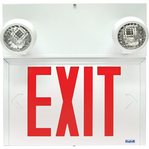 Stella Combination Signs - Exit, LED, Hardwired, 12-1/8" L x 12-1/2" W, English Superchem Industries