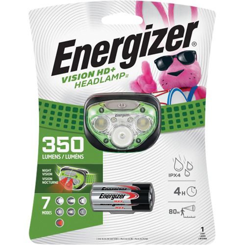Vision HD+ Headlight, LED, 350 Lumens, 4 Hrs. Run Time, AAA Batteries Superchem Industries