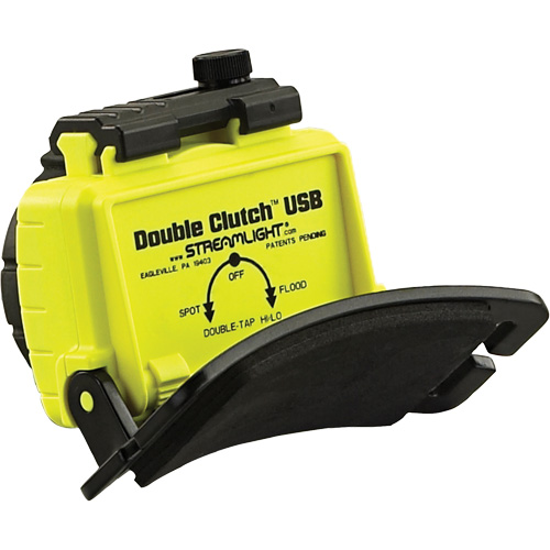 Double Clutch USB Headlamp, LED, 125 Lumens, 3.5 Hrs. Run Time, Rechargeable Batteries Superchem Industries