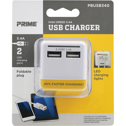Prime&reg; High-Speed USB Charger Superchem Industries