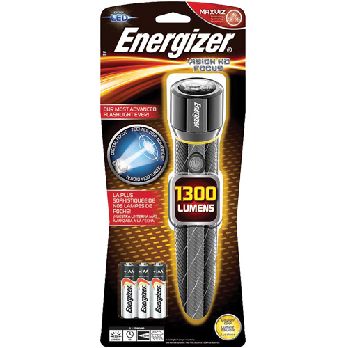 Lampe de poche Vision HD, DEL, 1300 lumens, Piles AA Superchem Industries