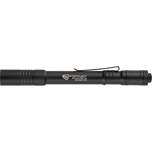 Lampe de poche stylo USB Stylus Pro, DEL, 350 lumens, Corps en Aluminium, piles Rechargeable, Compris Superchem Industries