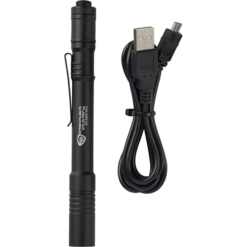 Lampe de poche stylo USB Stylus Pro, DEL, 350 lumens, Corps en Aluminium, piles Rechargeable, Compris Superchem Industries