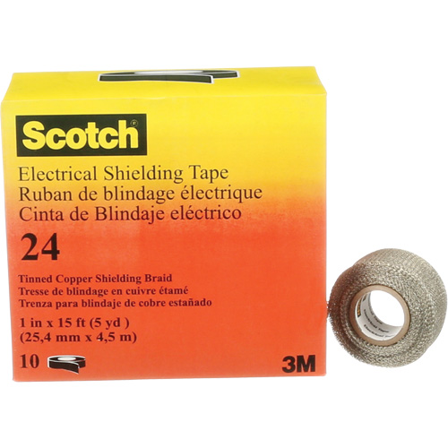 Ruban isolant de blindage Scotch, 25,4 mm (1") x 4,6 m (15'), Noir, 16 mils Superchem Industries