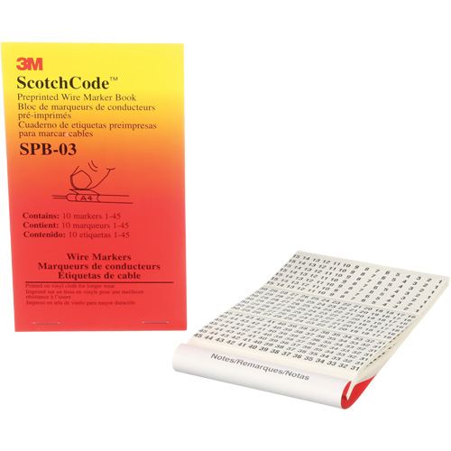 ScotchCode Pre-Printed Wire Marker Book Superchem Industries
