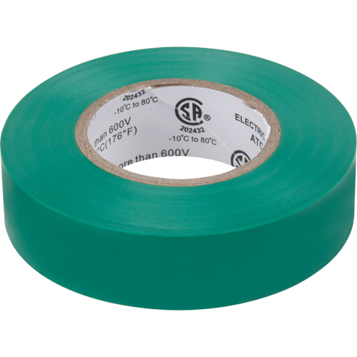 Ruban isolant, 19 mm (3/4") x 18 m (60'), Vert, 7 mils Superchem Industries