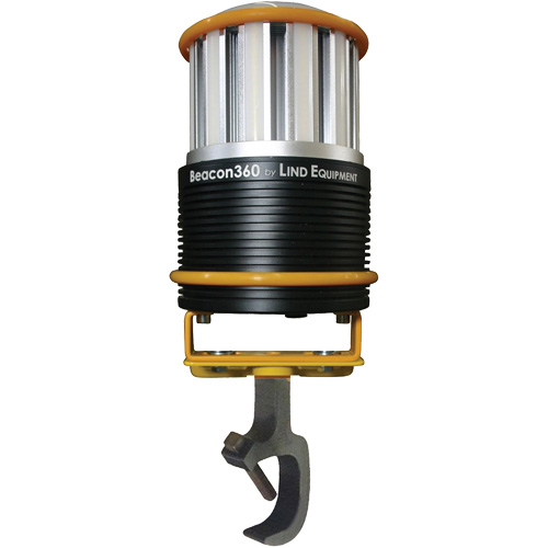 Lampe de travail portative Beacon360 GO avec support &agrave; pince, DEL, 45 W, 6000 lumens, Boîtier en Aluminium Superchem Industries