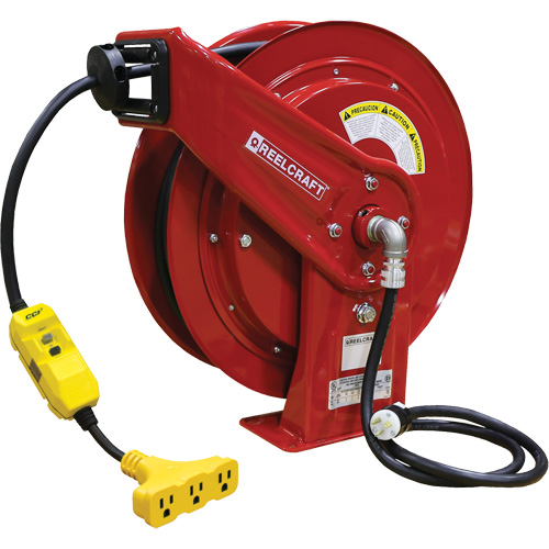 70000 Power Cord Reel, 100', SEOOW, 12 Gauge, 15 A Superchem Industries