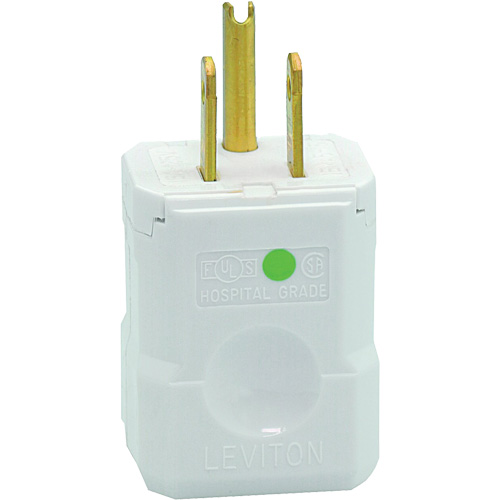 Hospital Grade Extension Plug, Nylon, 15 A, 125 V Superchem Industries