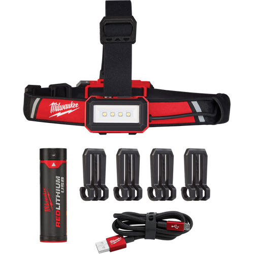 Lampe frontale USB &agrave; profil bas, DEL, 600 lumens, 2 hres de fonctionnement, piles Rechargeable Superchem Industries