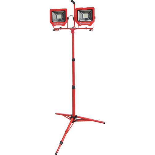 Twin Work Light with Tripod, LED, 72 W, 8000 Lumens, Aluminum Housing Superchem Industries