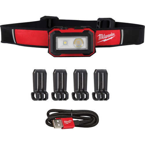 Lampe frontale magn&eacute;tique et lampe de travail, DEL, 450 lumens, 2,5 hres de fonctionnement, piles Rechargeable Superchem Industries