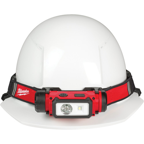REDLITHIUM USB Hardhat Headlamp, LED, 600 Lumens, 5 Hrs. Run Time, Rechargeable Batteries Superchem Industries
