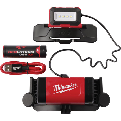 Bolt Redlithium USB Headlamp, LED, 600 Lumens, 4 Hrs. Run Time, Rechargeable Batteries Superchem Industries