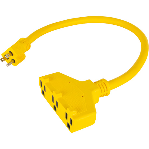 Adaptateur de rallonge d'alimentation, Ext&eacute;rieur, STOW, AWG 12/3, 15 A, 3 prise(s), 2' Superchem Industries