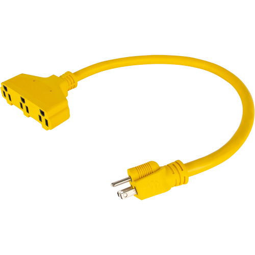 Adaptateur de rallonge d'alimentation, Ext&eacute;rieur, STOW, AWG 12/3, 15 A, 3 prise(s), 2' Superchem Industries