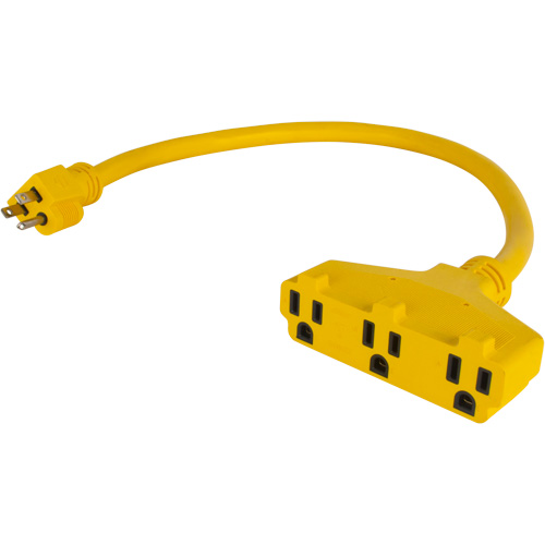 Adaptateur de rallonge d'alimentation, Ext&eacute;rieur, STOW, AWG 12/3, 15 A, 3 prise(s), 2' Superchem Industries