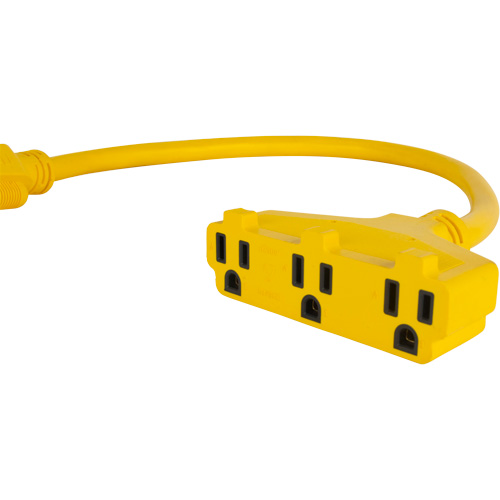 Adaptateur de rallonge d'alimentation, Ext&eacute;rieur, STOW, AWG 12/3, 15 A, 3 prise(s), 2' Superchem Industries