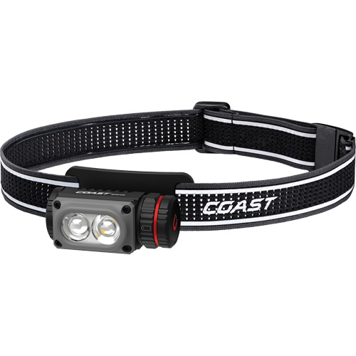 WPH10R Dual Colour Headlamp with Magnet & Clip, LED, 500 Lumens, 3.25 Hrs. Run Time, Rechargeable Batteries Superchem Industries