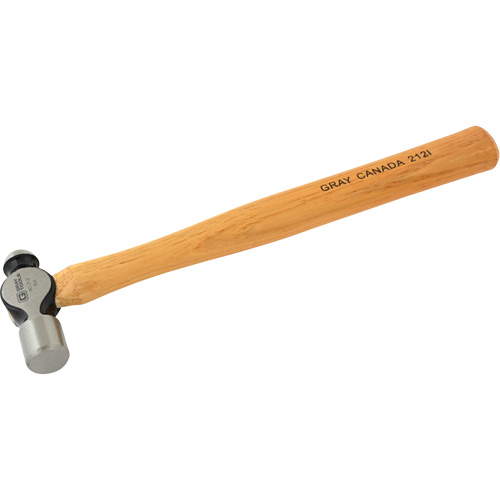 Ball Pein Hammer, 8 oz. Head Weight, Plain Face, Wood Handle Superchem Industries