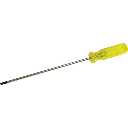 Tournevis &agrave; fente pour &eacute;lectricien, Tige de 3/16", Ronde, 11-1/2" lo, Prise en Plastique Superchem Industries