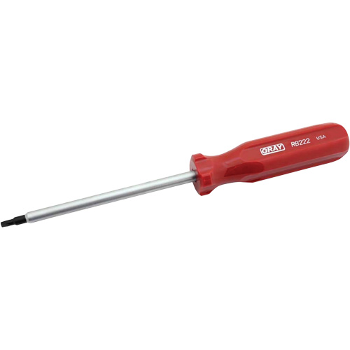 Extra-Long Square Recess Screwdriver, #2 Tip, Round, 10-1/4" L, Cushion Grip Handle Superchem Industries