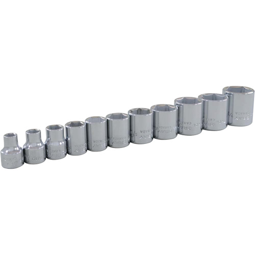 SAE Socket Set, 11 Pcs, 3/8" Drive Size Superchem Industries