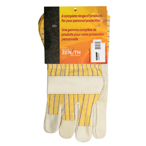 Gants d'ajusteur &agrave; paume renforc&eacute;e, Grand, Paume en Cuir fleur de vache, Doublure en Coton Superchem Industries