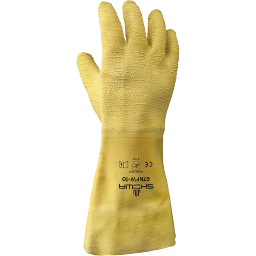 Gants pour usage g&eacute;n&eacute;ral 67NFW, 10/Grand, R&ecirc;vetement Latex de caoutchouc, Enveloppe en Coton Superchem Industries