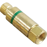 Antiretours pare-flammes - Oxy/gaz combustibles, Gaz combustibles (rouge)/Oxyg&egrave;ne (vert), Style pour adapteur de d&eacute;tendeur Superchem Industries