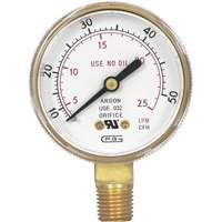 Pressure Gauges, 2" , 0-50 SCFH, Bottom Mount, Analogue Superchem Industries