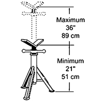 Heavy-Duty Pipe Jack, 2500 lbs. Load Capacity Superchem Industries
