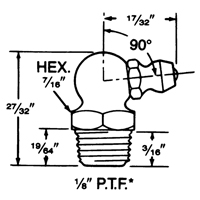 Fitting, 1/8" Thread Superchem Industries