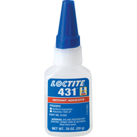 Adh&eacute;sif instantan&eacute;  431 pour toute surface, Transparent, Bouteille, 20 g Superchem Industries