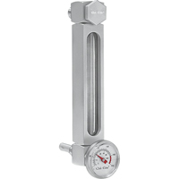 Aluminum Liquid Level Gauge, Threaded, 5" L, 205°F (96.11° C) Superchem Industries