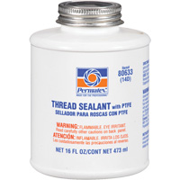 Thread Sealant with PTFE, Brush-Top Can, 473 ml, -54° C - 149° C/-65° F - 300° F Superchem Industries
