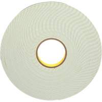 Ruban de mousse avec rev&ecirc;tement deux c&ocirc;t&eacute;s, Ruban double face en mousse, 33 m (108') lo x 25,4 mm (1") la, 62 mils, Ur&eacute;thane Superchem Industries