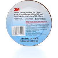 Ruban en vinyle pour travaux g&eacute;n&eacute;raux 764, 50,8 mm (2") la x 32,9 m (108') lo, 5 mils, Brun Superchem Industries