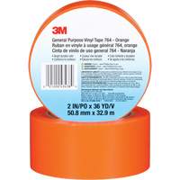 Ruban en vinyle pour travaux g&eacute;n&eacute;raux 764, 50,8 mm (2") la x 32,9 m (108') lo, 5 mils, Orange Superchem Industries