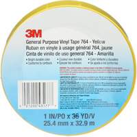 Ruban en vinyle pour travaux g&eacute;n&eacute;raux 764, 25,4 mm (1") la x 32,9 m (108') lo, 5 mils, Jaune Superchem Industries