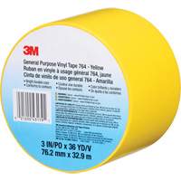 Ruban en vinyle pour travaux g&eacute;n&eacute;raux 764, 76 mm (3") la x 32,9 m (108') lo, 5 mils, Jaune Superchem Industries