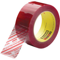 Ruban d'emballage avec message de s&eacute;curit&eacute; Scotch 3779, Adh&eacute;sif Acrylique, 1,8 mils, 48 mm (2") x 914 m (2998') Superchem Industries