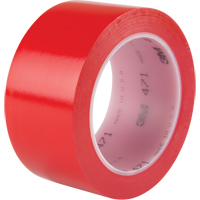 Ruban en vinyle 471, 50,8 mm (2") la x 32,9 m (108') lo, 5,3 mils, Rouge Superchem Industries